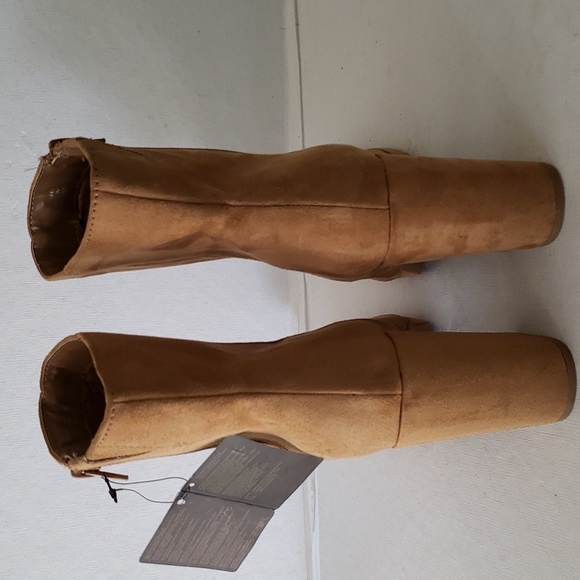FOREVER 21 4" HEELED ANKLE BOOTS BROWN FAUX SUEDE NWT (SEE DESCRIPTION) … - Picture 4 of 12